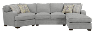 Analiese Rsf Chaise Sectional Dove Gray