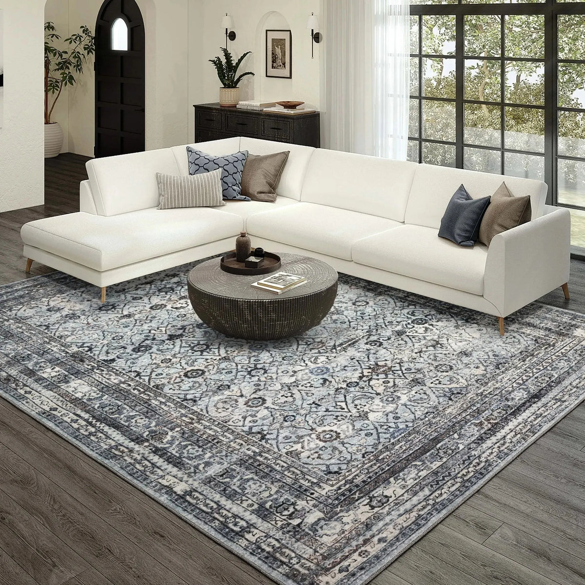 Jericho JC7 Pewter Rug