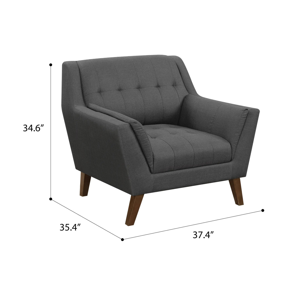 Binetti Accent Chair Charcoal Pebble