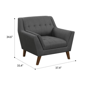 Binetti Accent Chair Charcoal Pebble