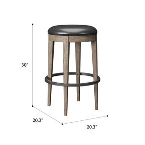 Benton Backless Swivel Bar Stool Pecan Brown