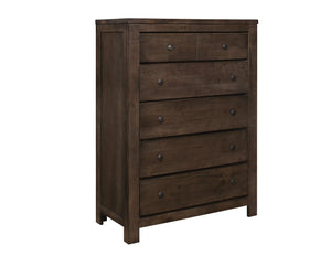 Ashton Hills 5-Drawer Chest Ash Brown