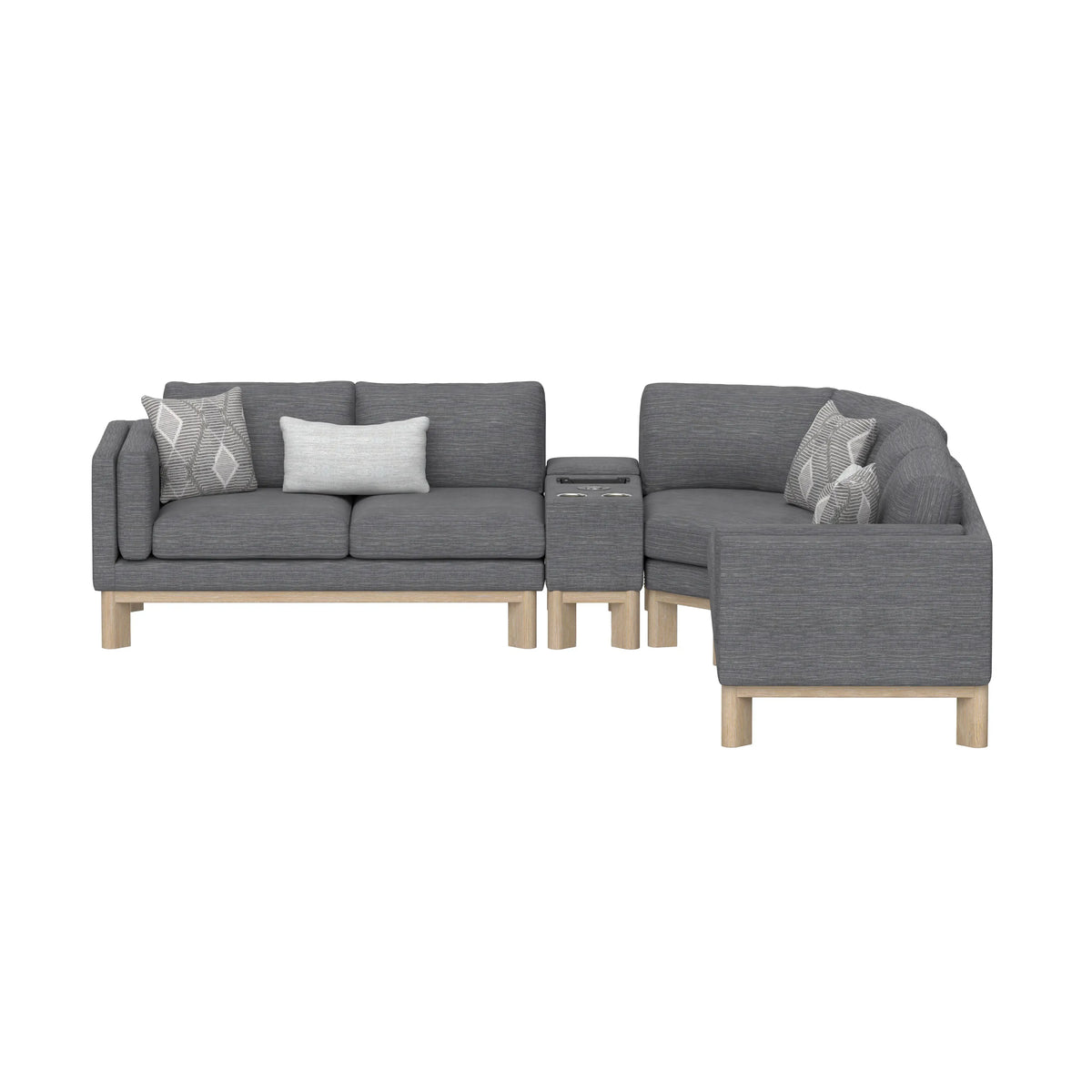 Maeve Console Sectional Thundercloud
