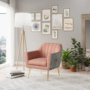 Ophelia Accent Chair Rose With Floral Print