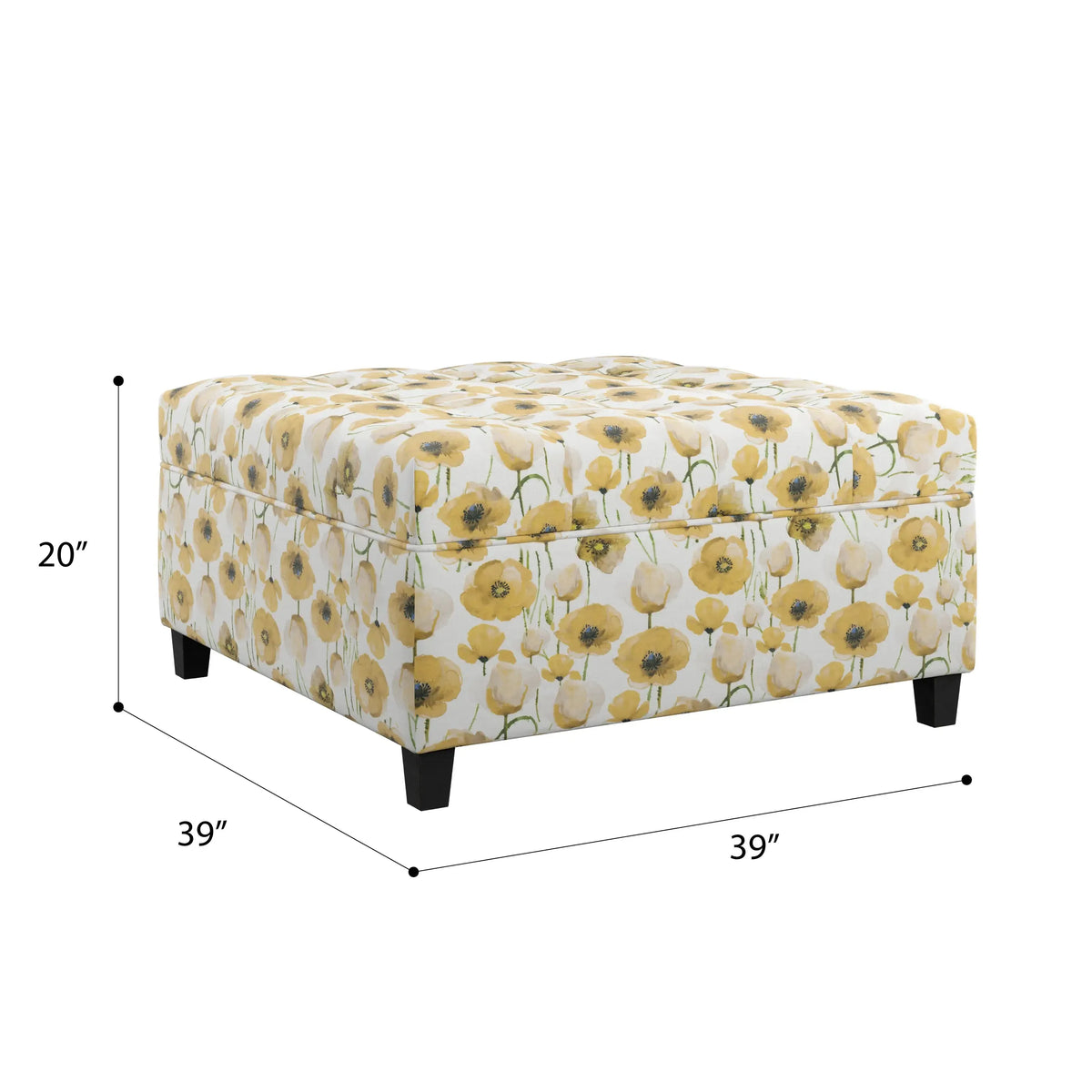 Celia Storage Ottoman Golden Poppy