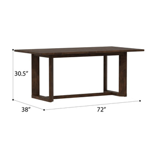 Ronan Trestle Dining Table Rich Brown