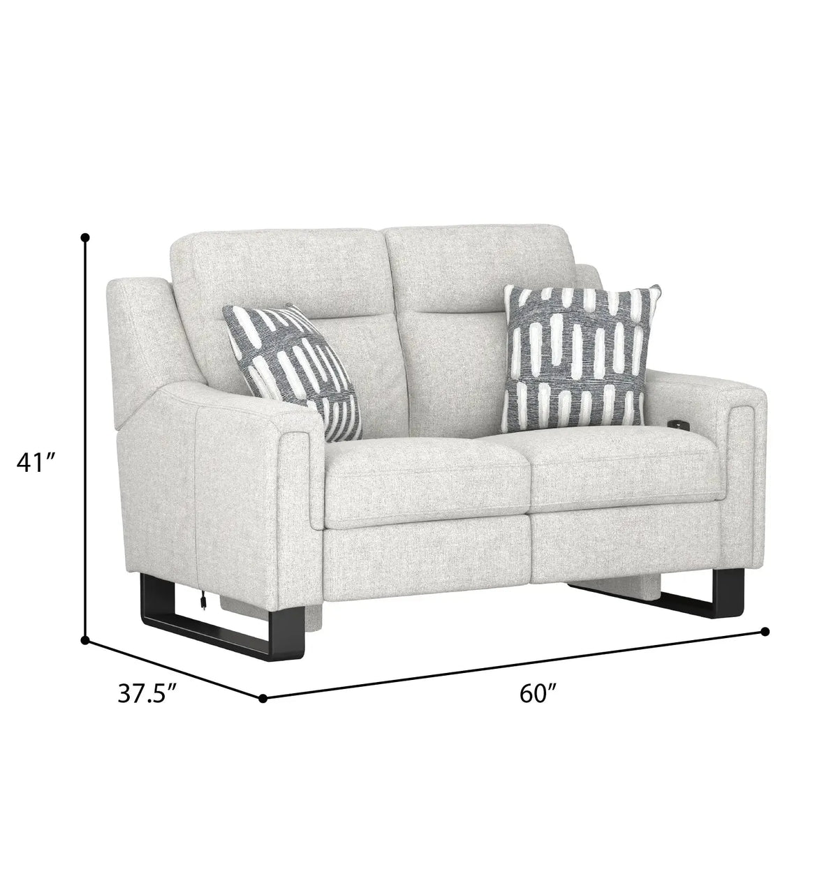 Teagan Dual Power Loveseat Oatmeal