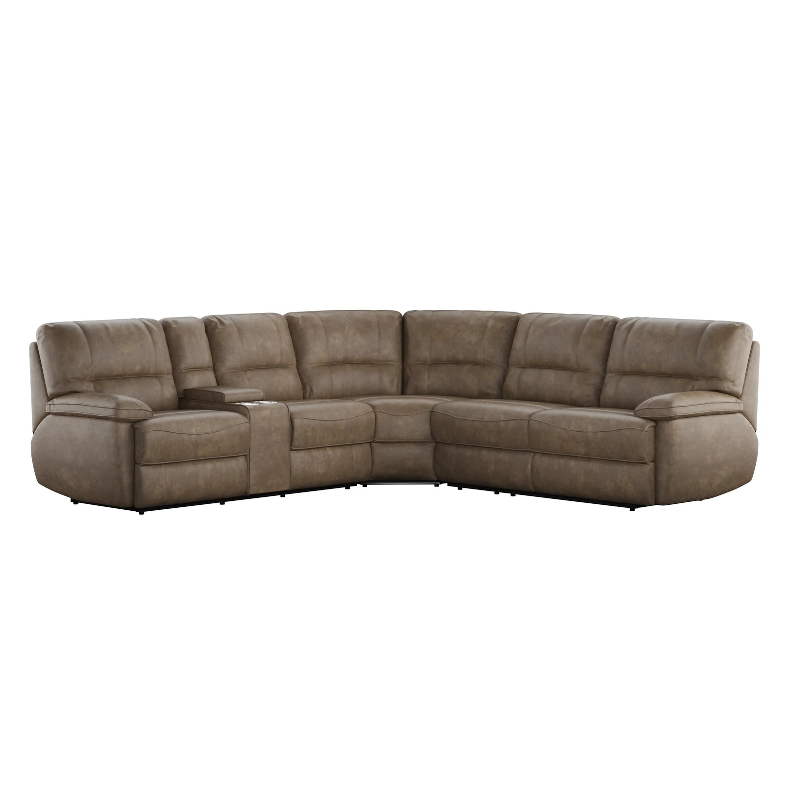 Aurora Power Reclining Sectional Brown