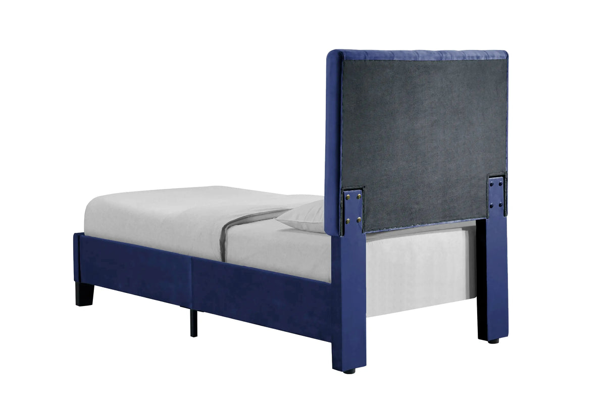 Amelia Upholstered Bed Navy
