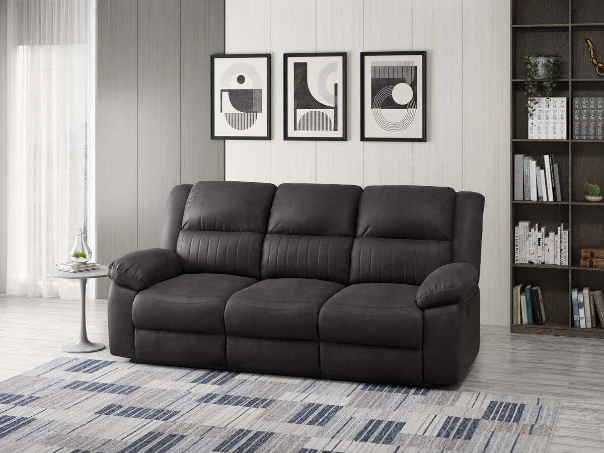 Navaro Reclining Sofa Black Licorice