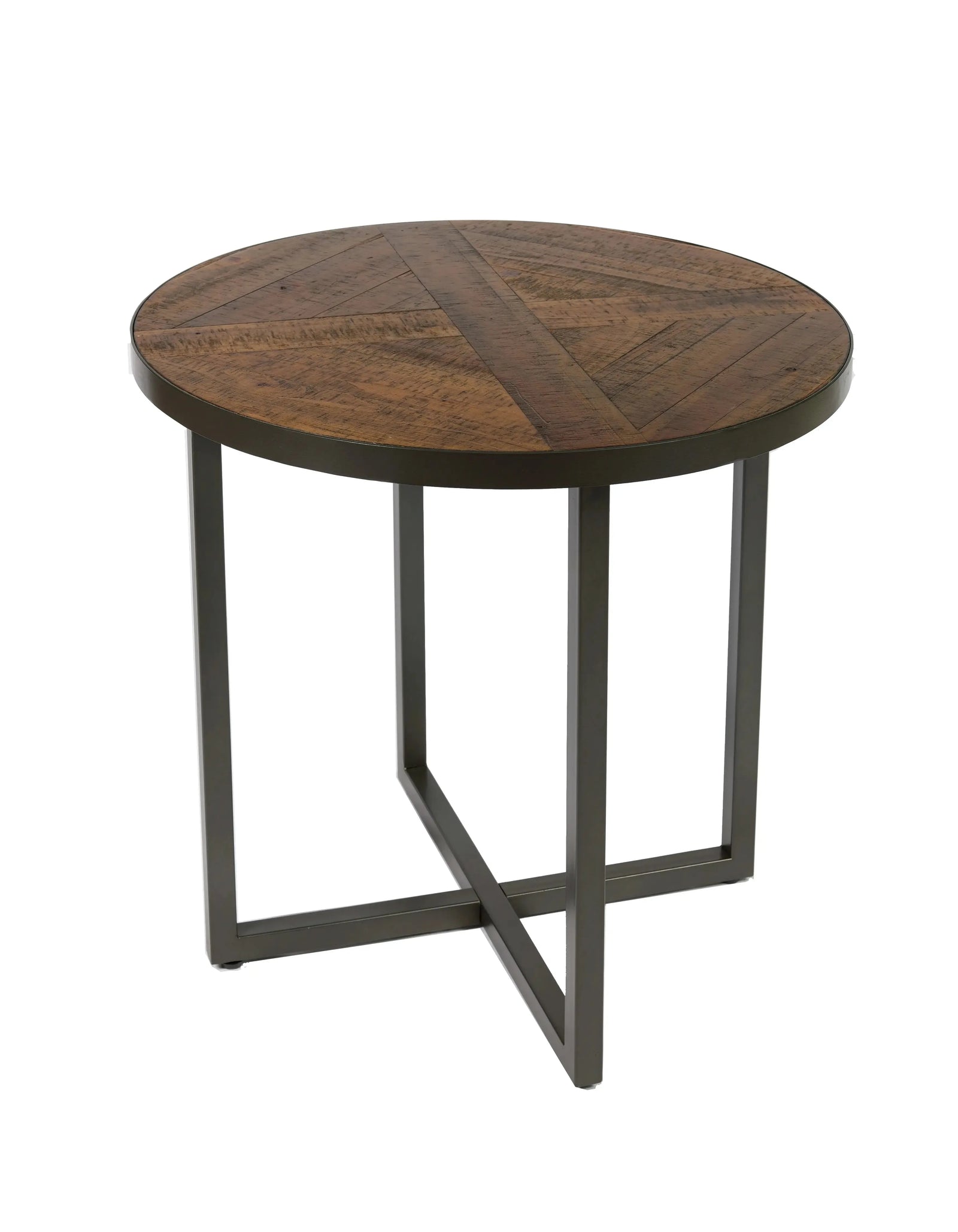 Denton Round End Table Antique Pine