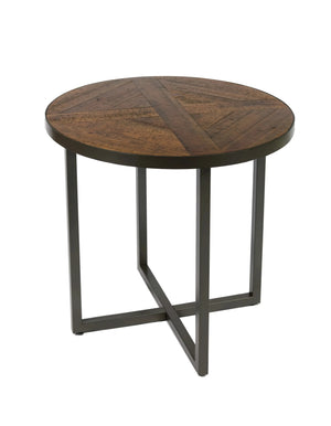 Denton Round End Table Antique Pine