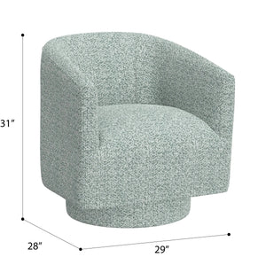 Brylee Swivel Accent Chair Baikal Blue