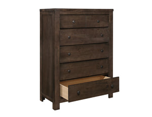 Ashton Hills 5-Drawer Chest Ash Brown