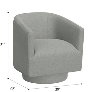 Brylee Swivel Accent Chair Meteor Gray