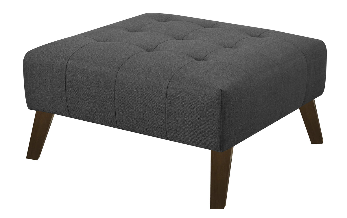 Binetti Square Ottoman Charcoal Pebble