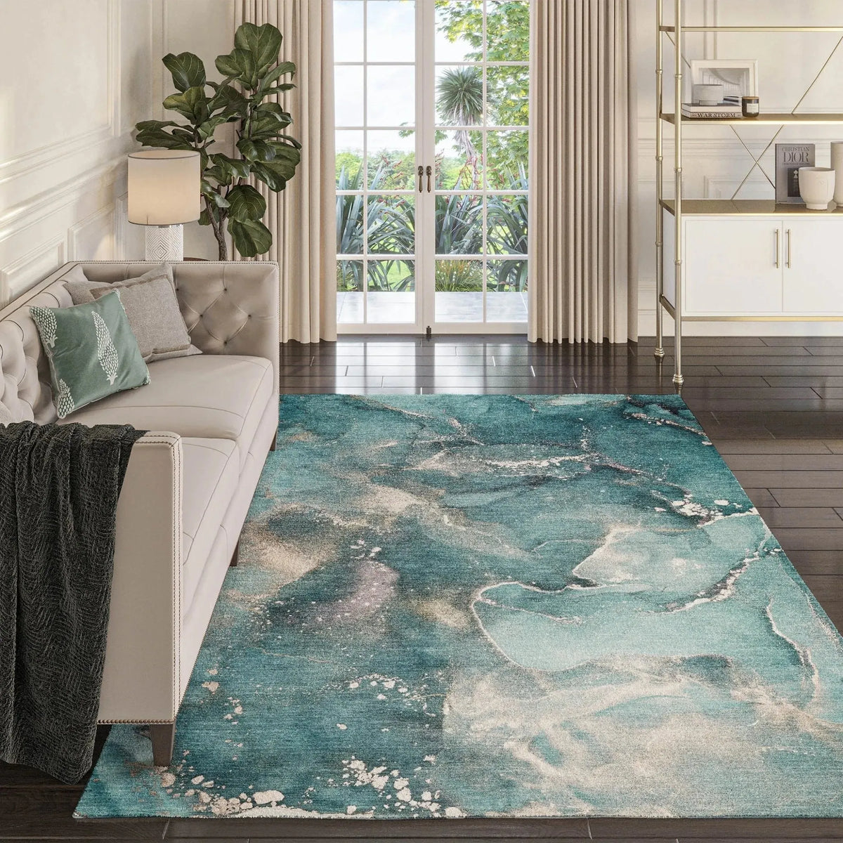 Odyssey OY11 Teal Rug