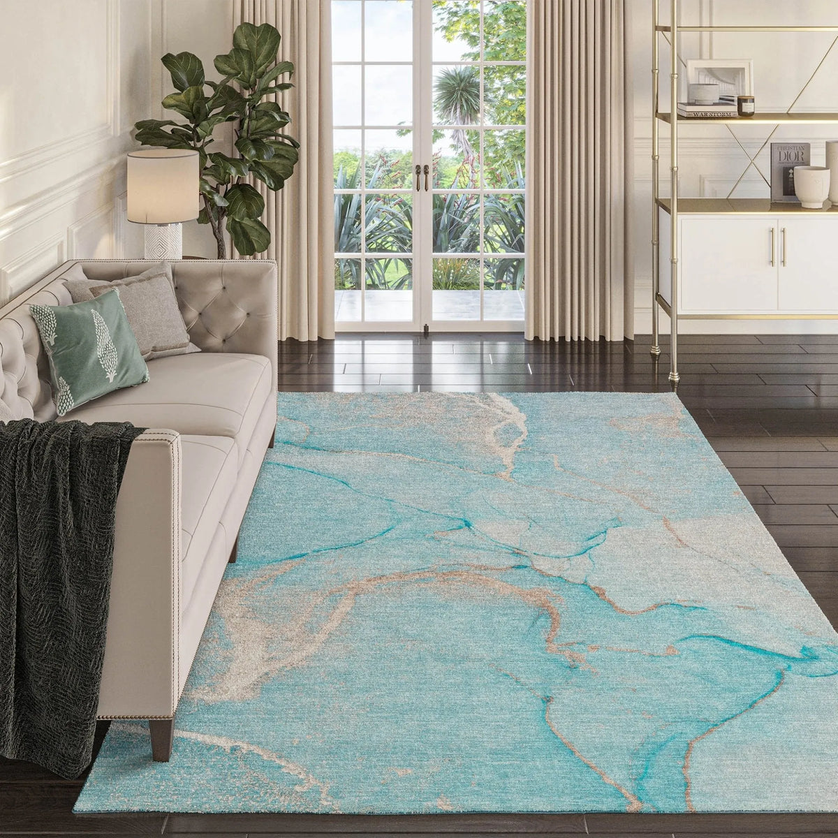Odyssey OY7 Teal Rug
