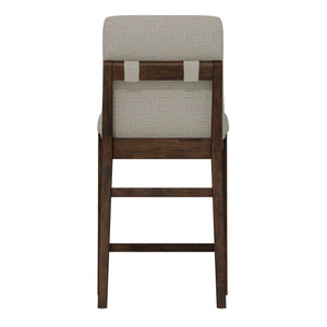 Ronan Upholstered Gathering Stool Rich Brown
