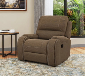 Adrian Swivel Gliding Recliner Walnut Brown
