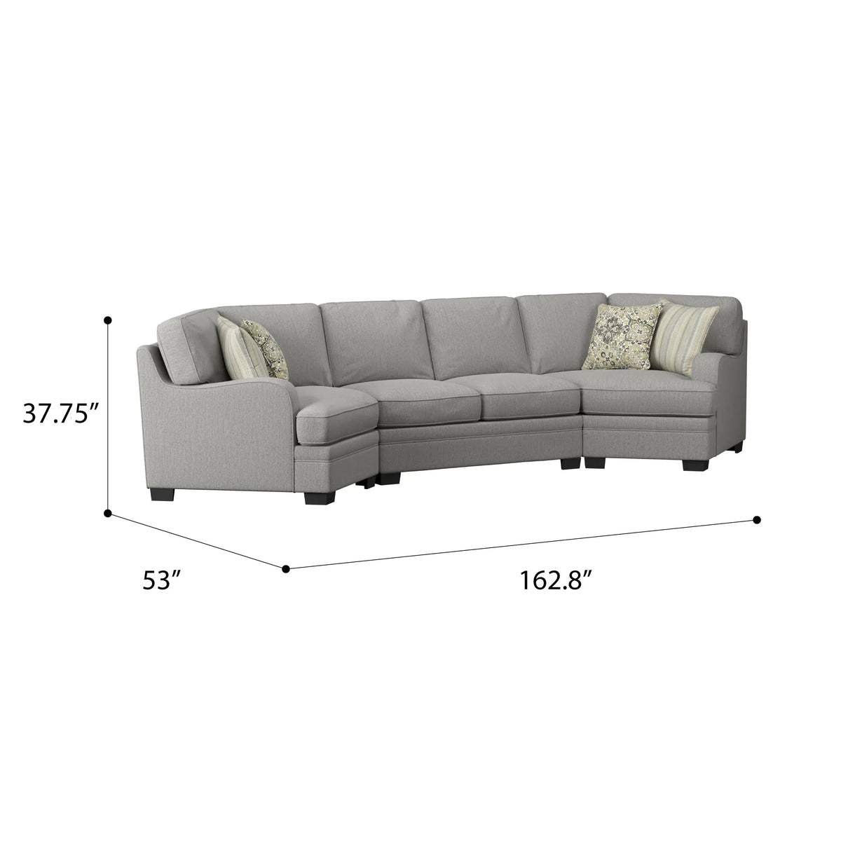 Analiese Cuddler Sectional Dove Gray
