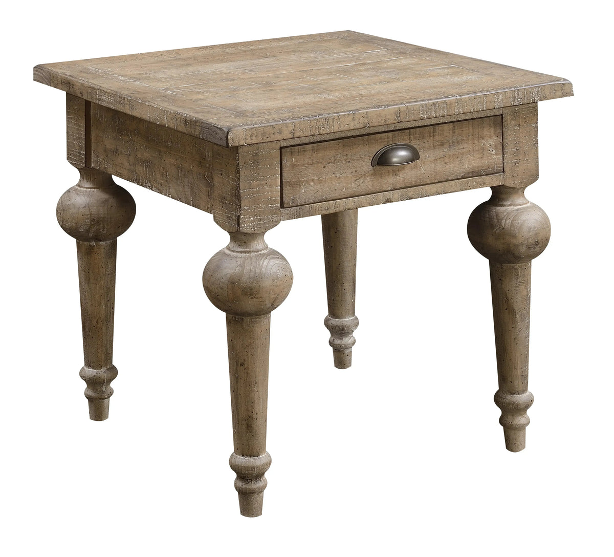 Interlude Square End Table Sandstone Buff