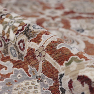 Zefira ZFA22 Orange/Cream Rug