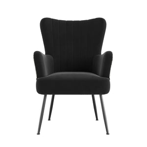 Amera Accent Chair Black With Petroglyph Print