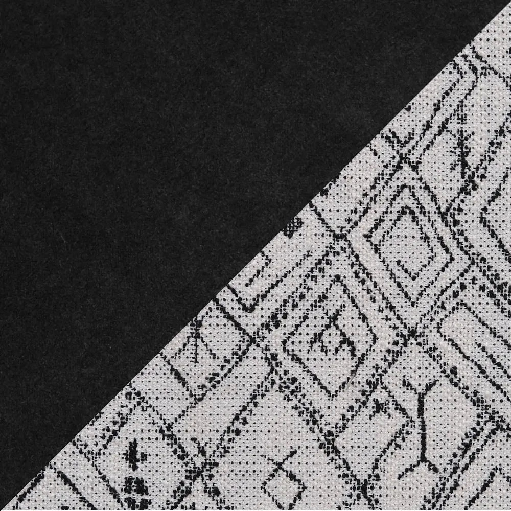 Amera Accent Chair Black With Petroglyph Print