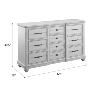 New Haven 10-Drawer Dresser Oyster Shell