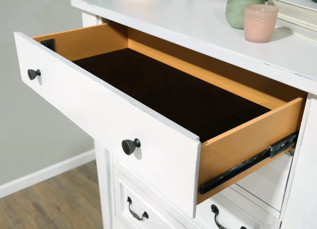 Stoney Creek 5-Drawer Chest Weathered White