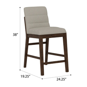 Ronan Upholstered Gathering Stool Rich Brown