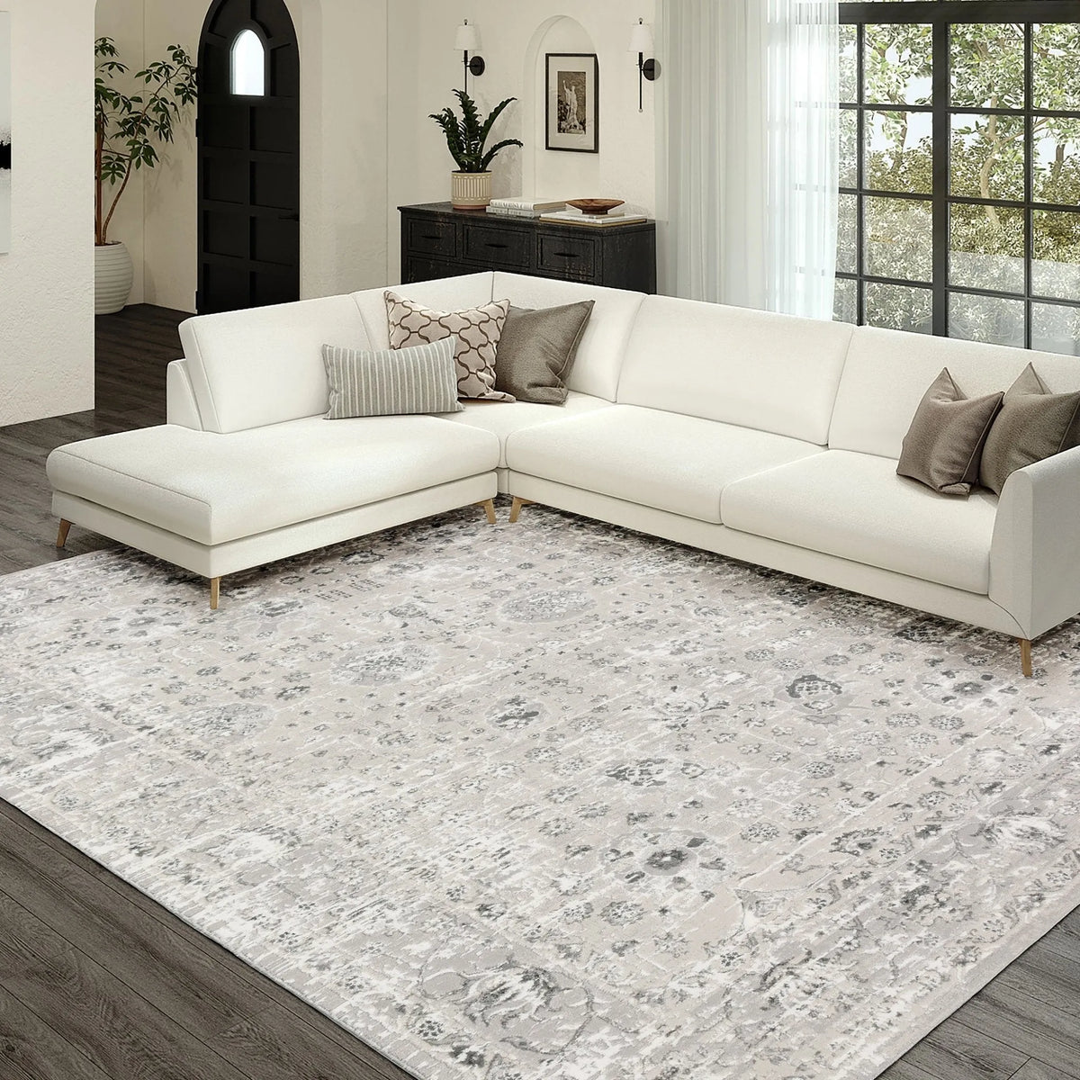 Rhodes RR8 Silver Rug