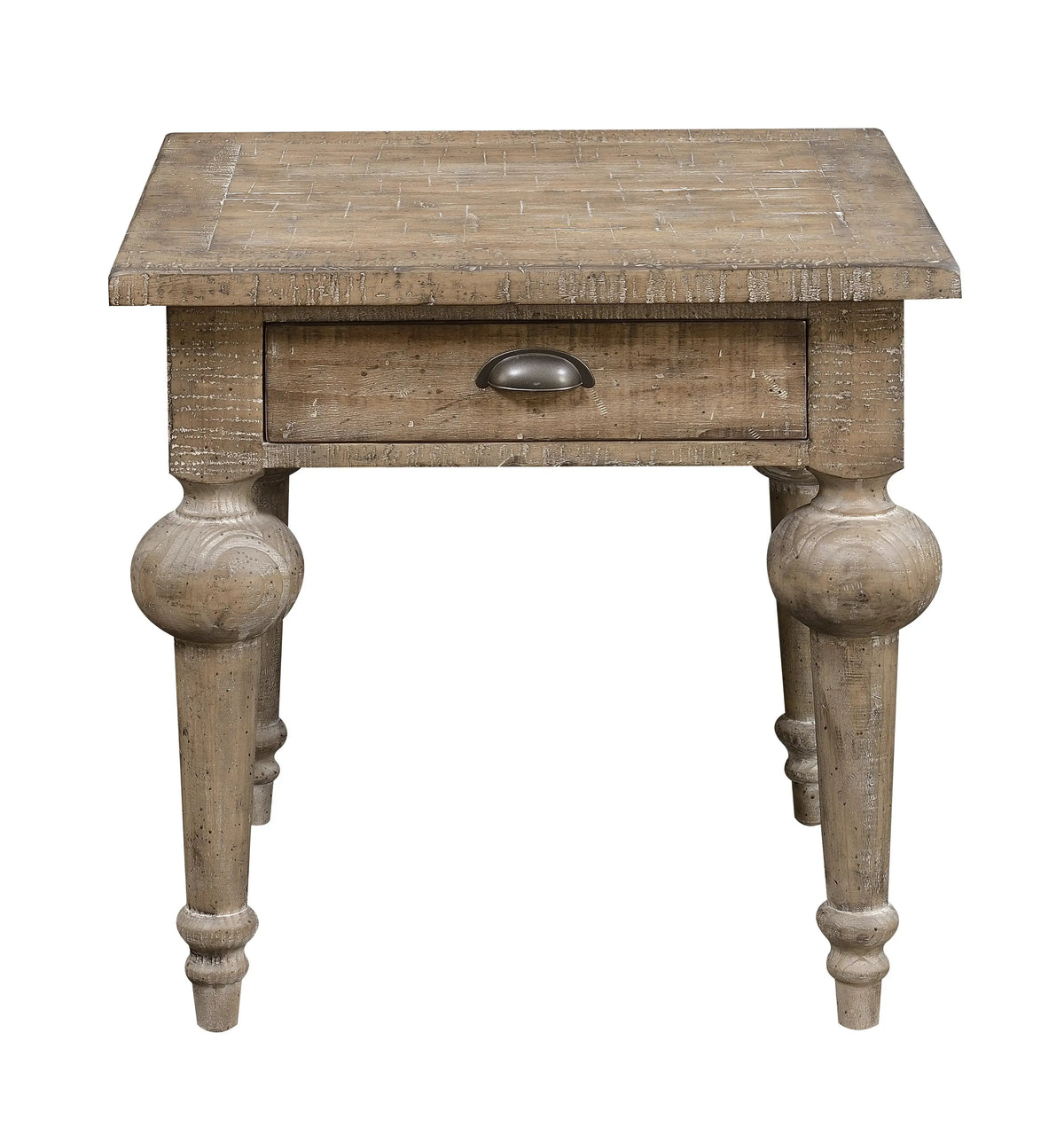 Interlude Square End Table Sandstone Buff