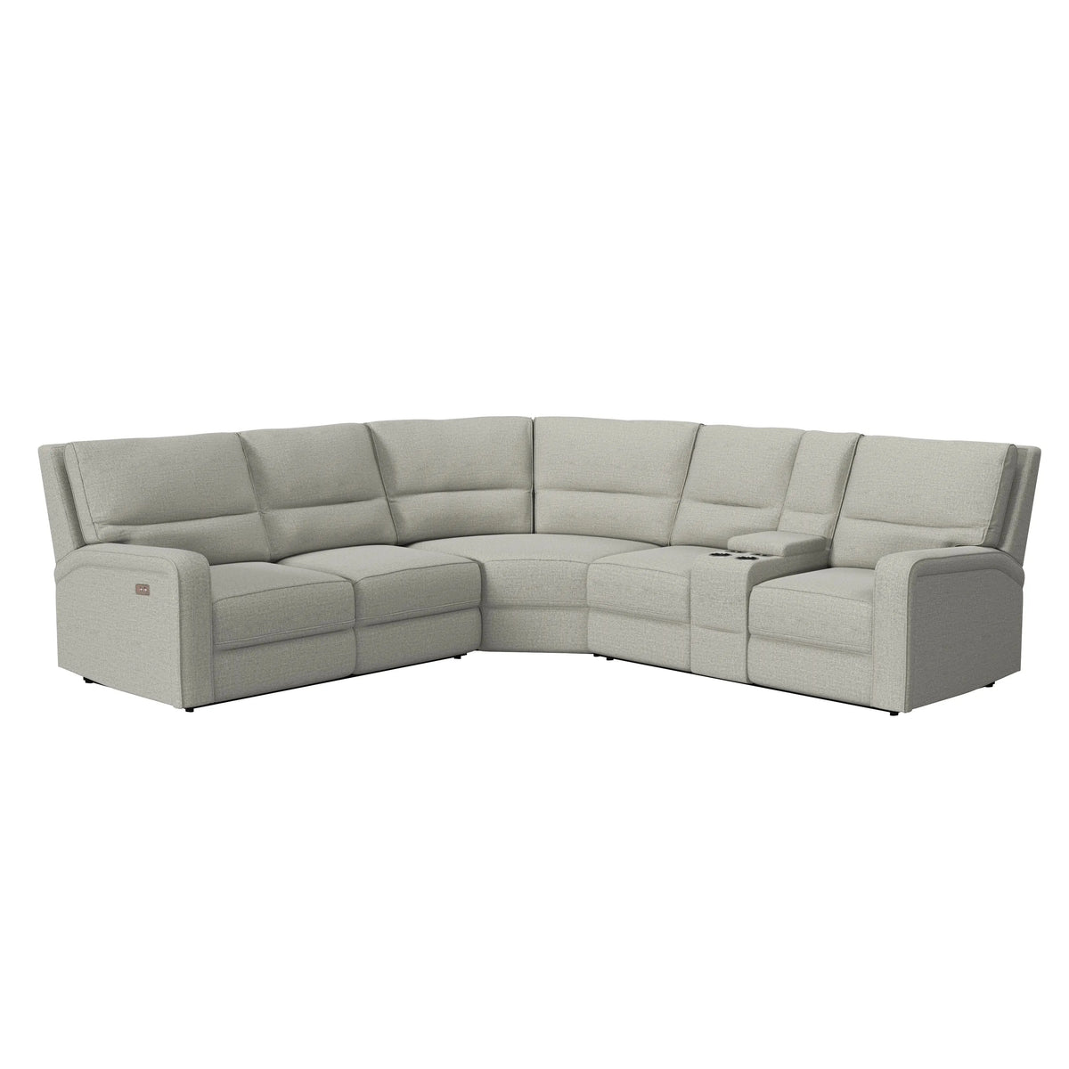 Medford Power 3-Seat Reclining Sectional Driftwood Tan