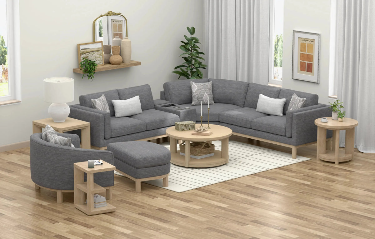 Maeve Console Sectional Thundercloud