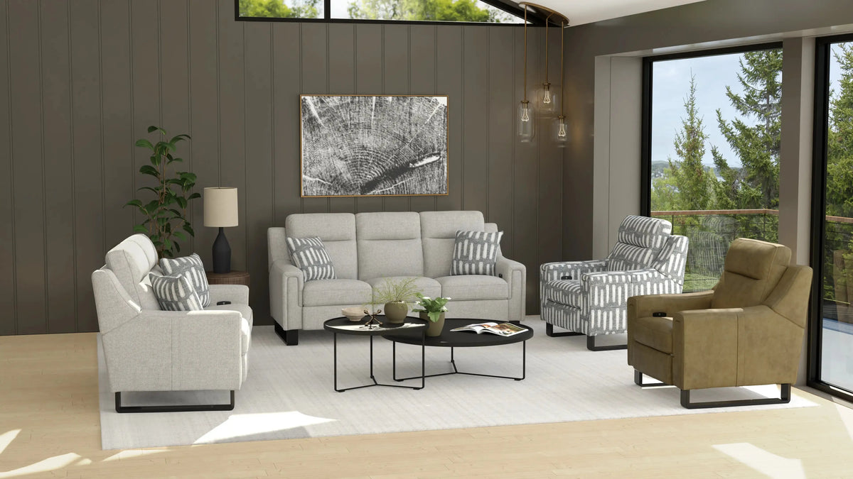 Teagan Dual Power Loveseat Oatmeal