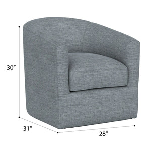 Oliver Swivel Accent Chair Dark Birch