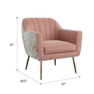 Ophelia Accent Chair Rose With Floral Print