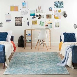 Tranquil TRA13 Lt Blue Ivory Rug 1