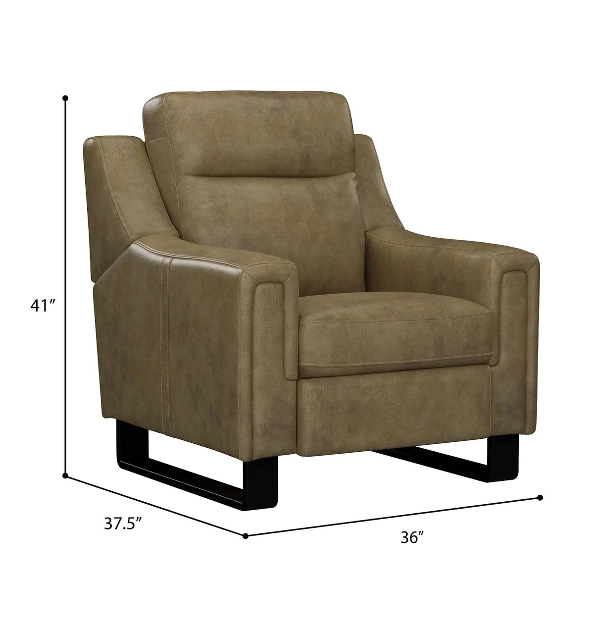 Teagan Dual Power Recliner Barrel Brown