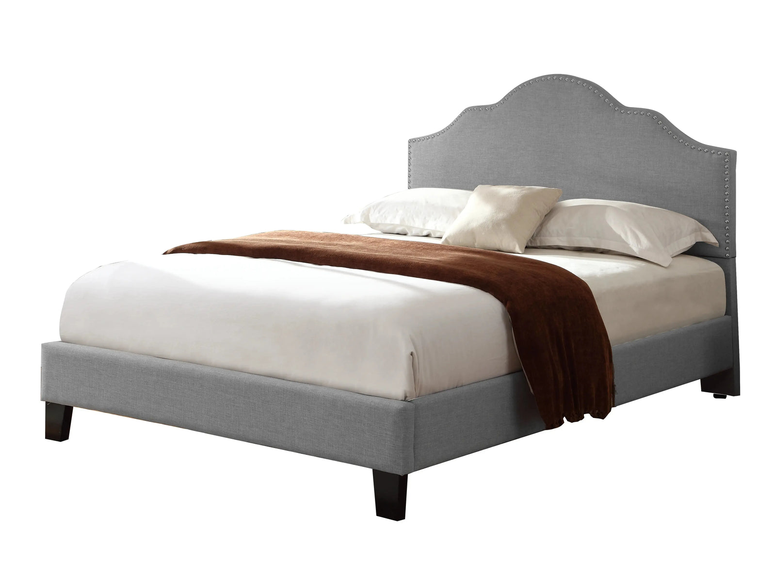 Madison Upholstered Bed Light Gray