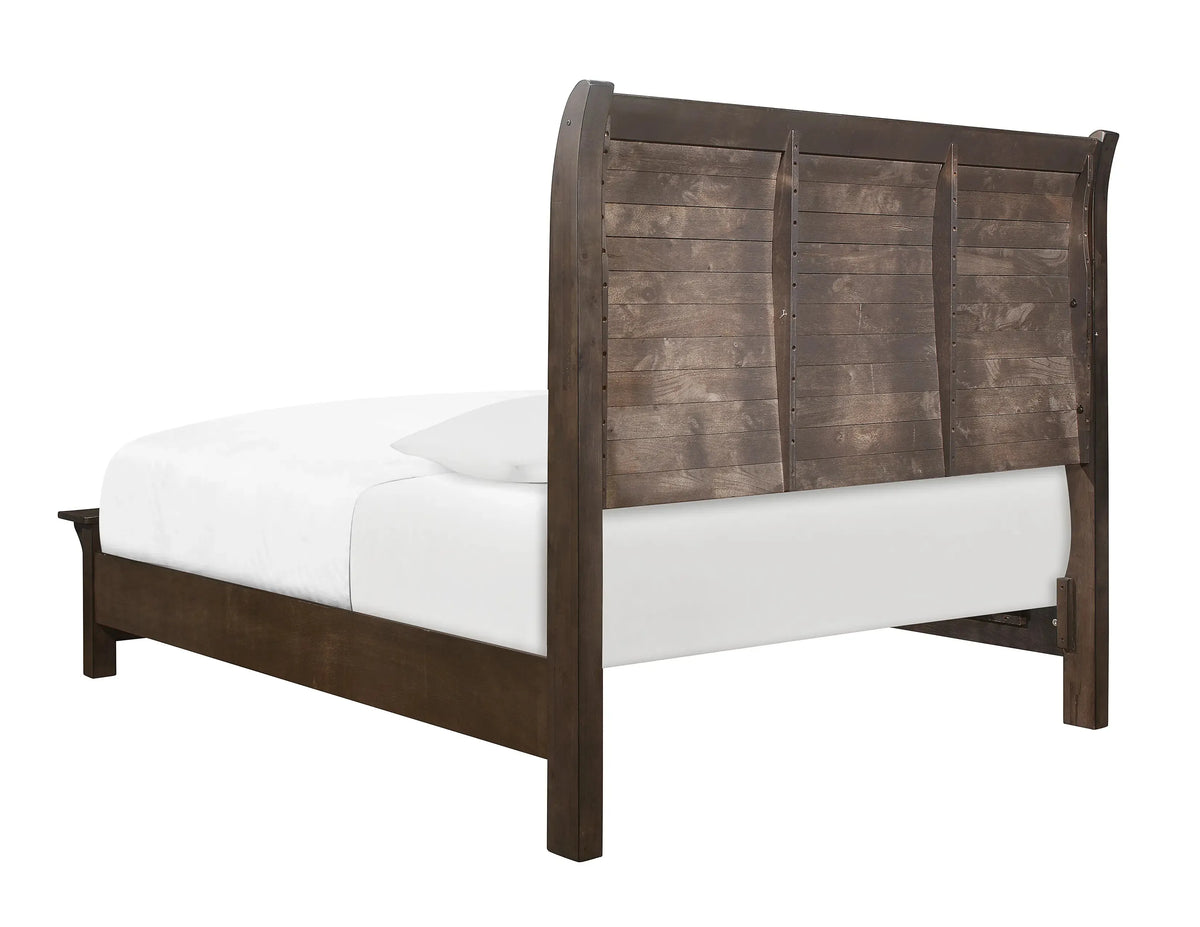 Ashton Hills Sleigh Bed Ash Brown