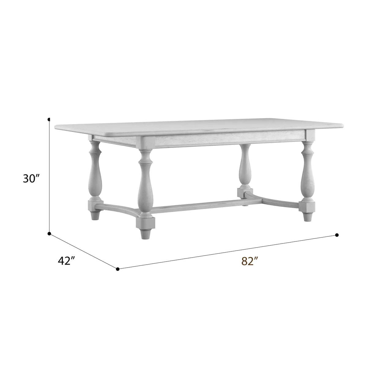 New Haven Dining Table Oyster Shell
