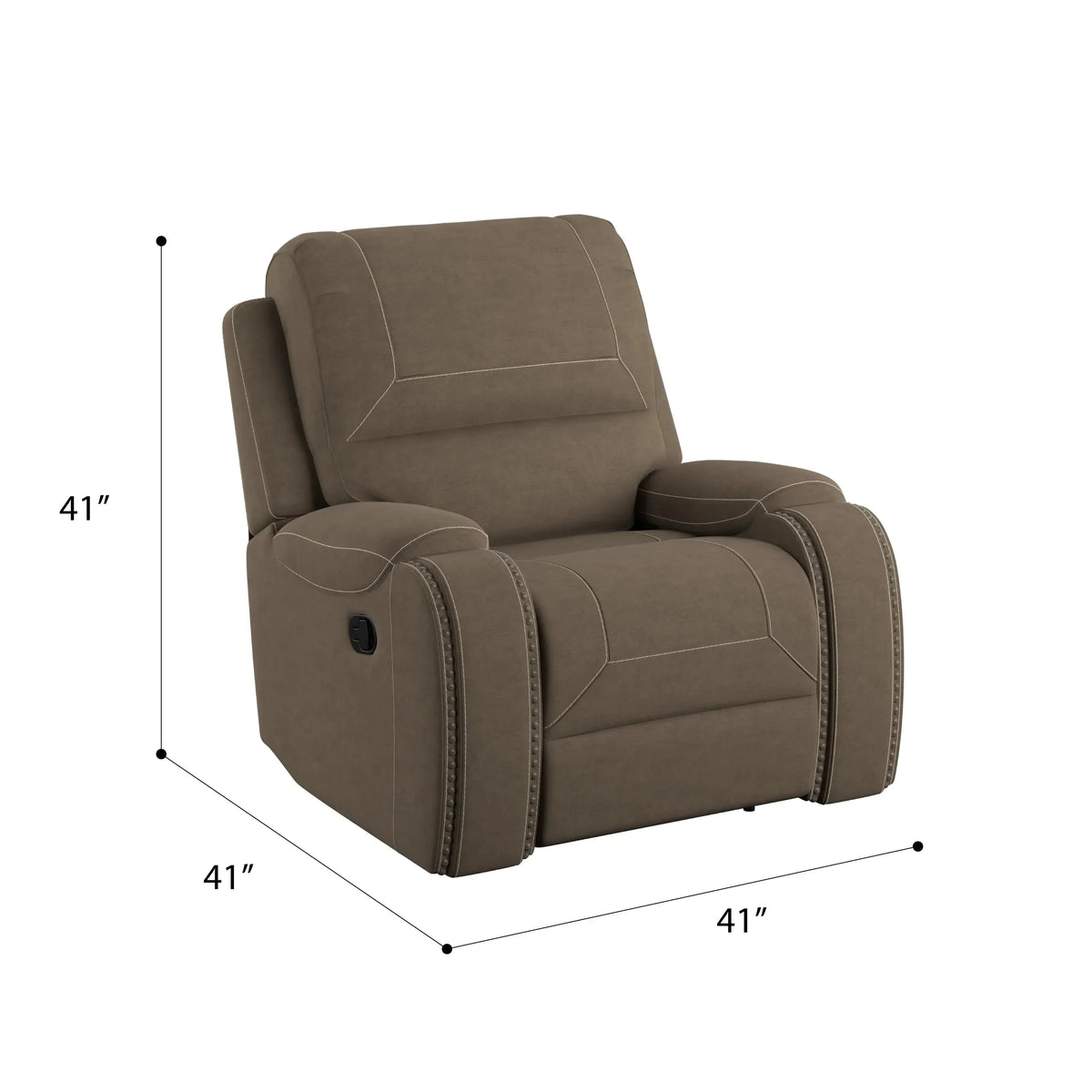 Adrian Swivel Gliding Recliner Walnut Brown