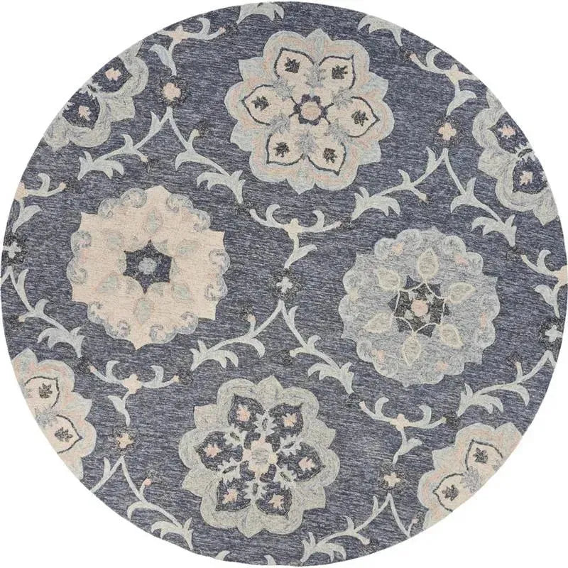 Victorian Lr081582 Dark Gray/Blue Rug