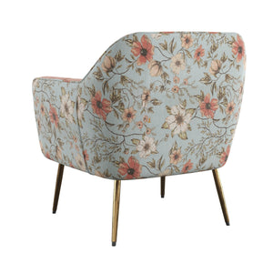 Ophelia Accent Chair Rose With Floral Print