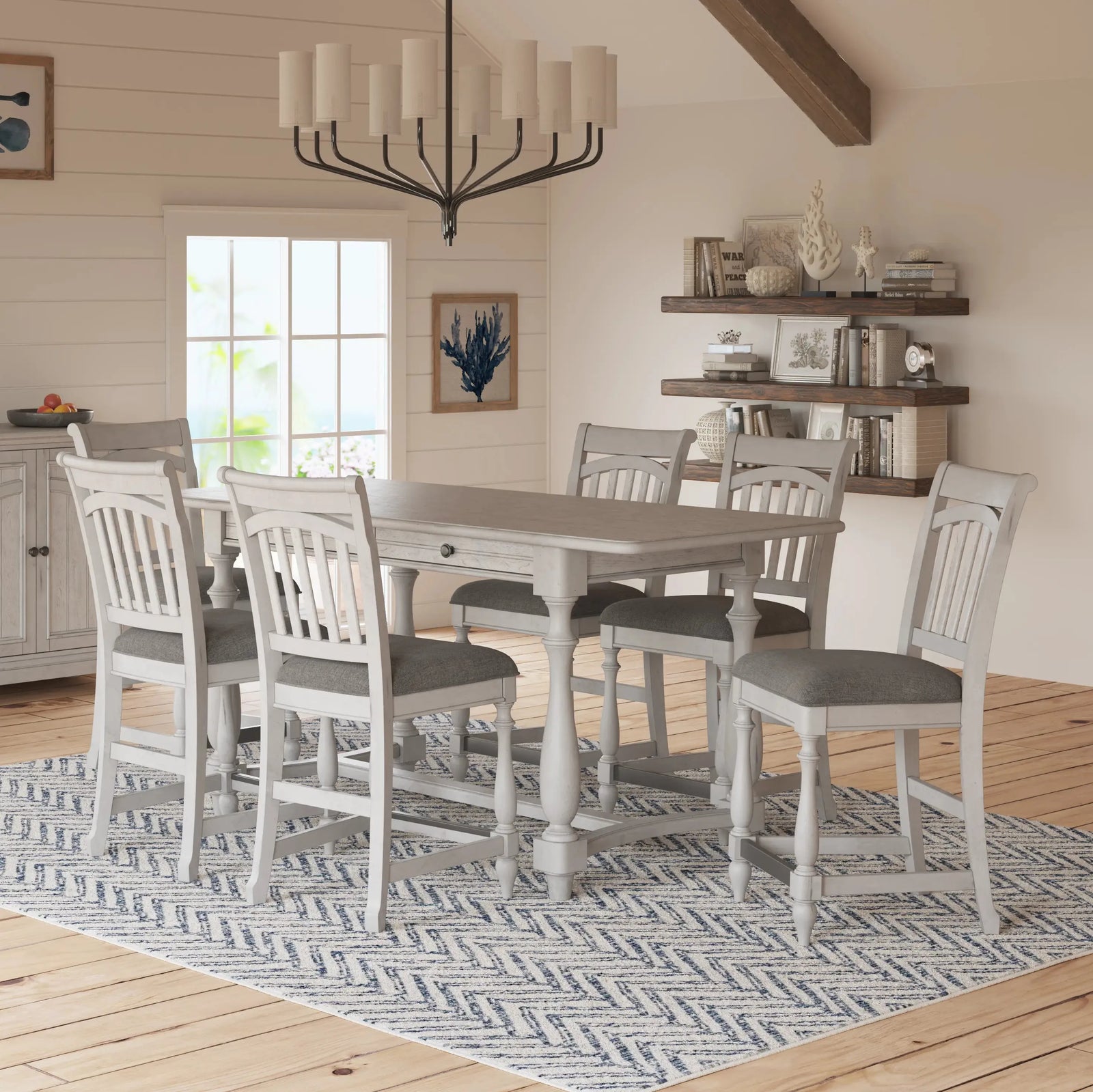 New Haven Gathering Height Table Oyster Shell