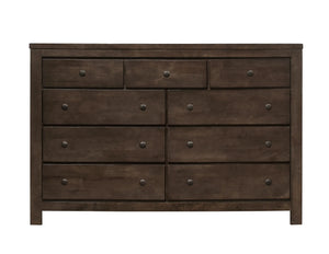 Ashton Hills 9-Drawer Dresser Ash Brown