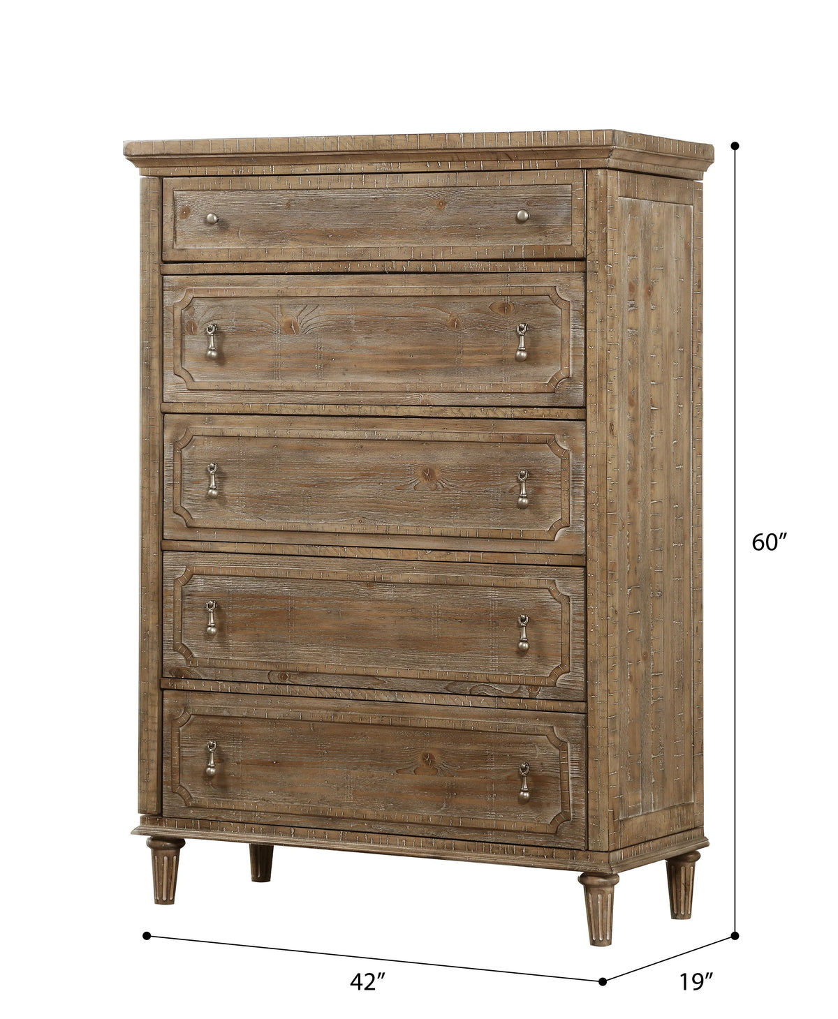 Interlude 5-Drawer Chest Sandstone Buff